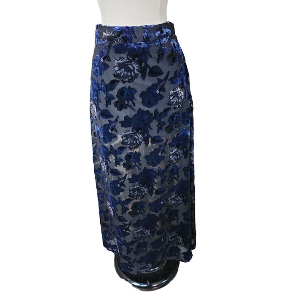 XXI Forever 21 Whimsigoth Velvet Burnout Maxi Skirt Juniors Small Fairy Grunge - Picture 2 of 11